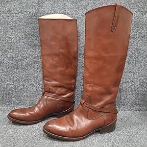 Frye 'Lindsay Plate' 76796 Women's Riding Boot- Brown- Size 7.5B